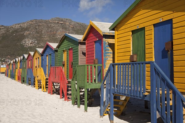 Colourful beach houses in Muizenberg