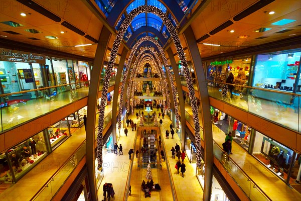 Christmas decorations in the Europa Passage shopping centre