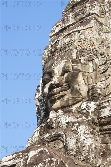 Stone face of Avalokiteshvara