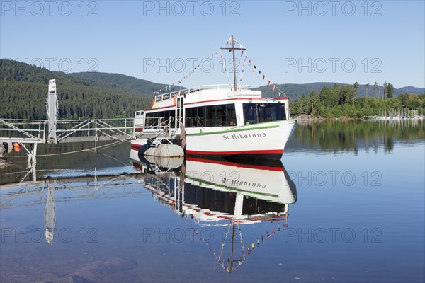 Excursion boat on lake Schluchsee