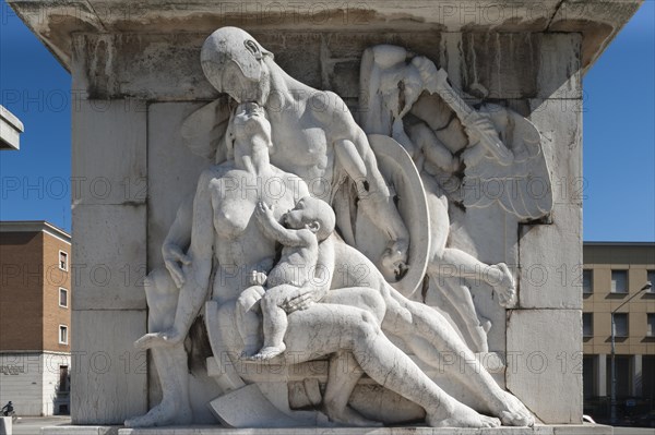 Relief at the war memorial