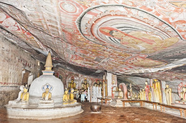 Fully painted interior room of the cave