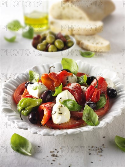 Buffalo mozarella and tomato salad