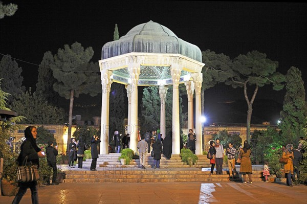 Iranian pilgrims at the mausoleum of the famous Persian poet Khwaja Samsu d-Din Muhammad Hafez-e Sirazi