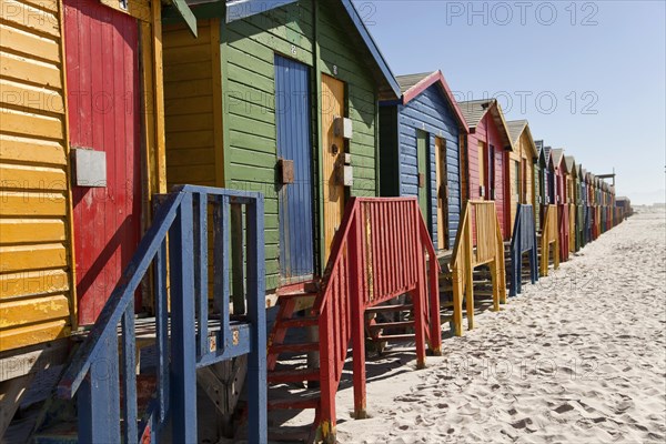 Colourful beach houses in Muizenberg