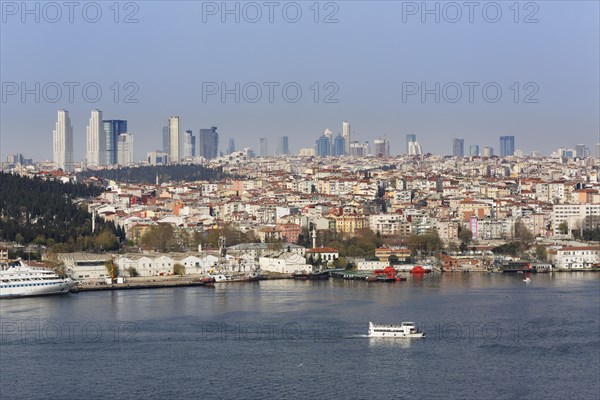 The Golden Horn with the districts of Beyoglu and Sisli