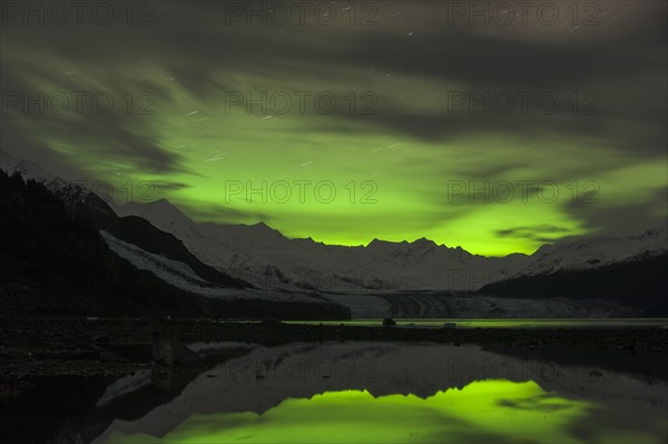 Aurora borealis over College Fjord