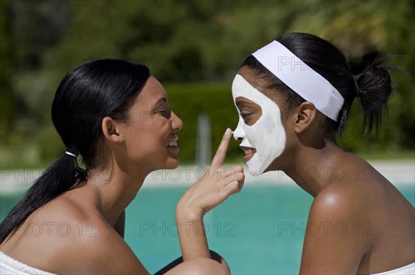 Young women are enjoying a wellness and spa day