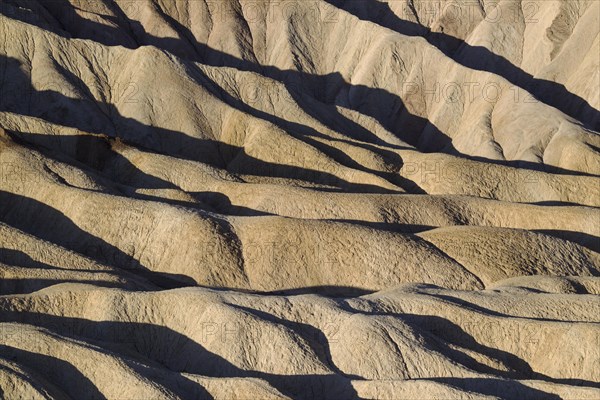 Eroded badlands in the Gower Gulch seen from Zabriskie Point