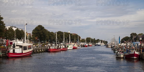 Fishing boats at the Unterwarnow Estuary