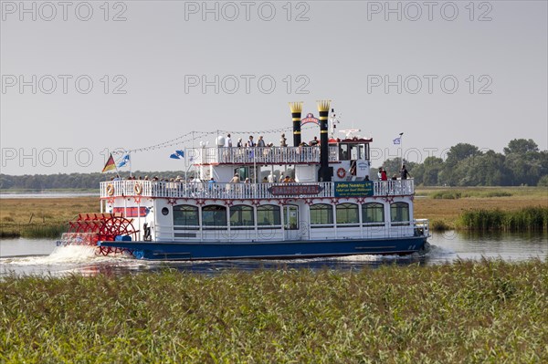 Mississippi paddle steamer Baltic Star on the Bodden