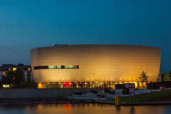 The ZeitHaus automobile museum in the Autostadt complex on the Mittelland Canal