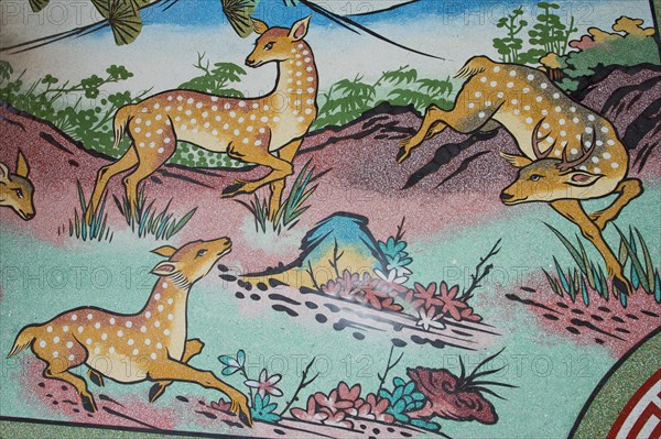 Painting depicting deer