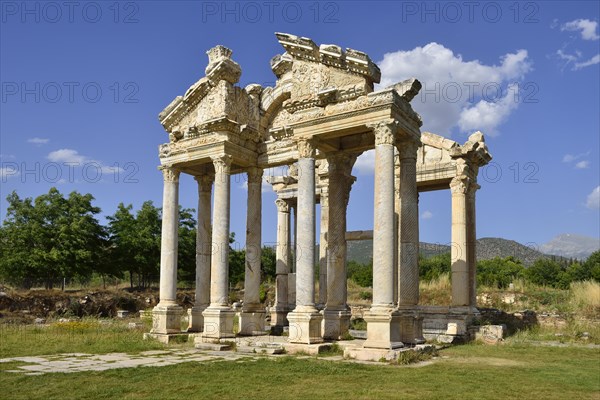 Antique tetrapylon at the archaelogical site of Aphrodisias