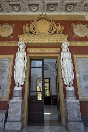 Neoclassical portal of the former gymnasium