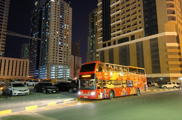 Red double decker tour bus