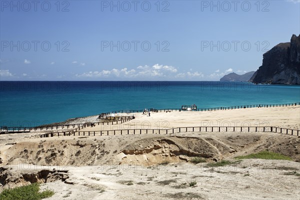 Blowhole at the beach of Al Mughsail