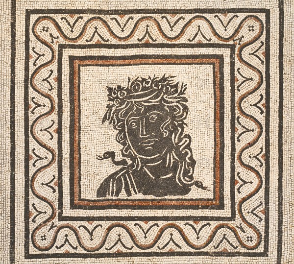 Floor mosaic depicting a season