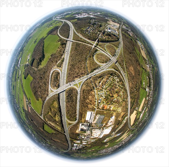 Aerial view shot with a fisheye lens