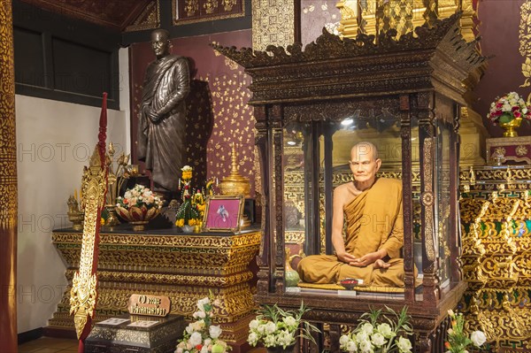 Life-like statue of a revered monk