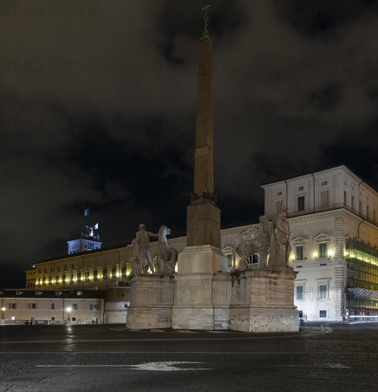 Fountain Fontana dei Dioscuri with Castor and Pollux figures