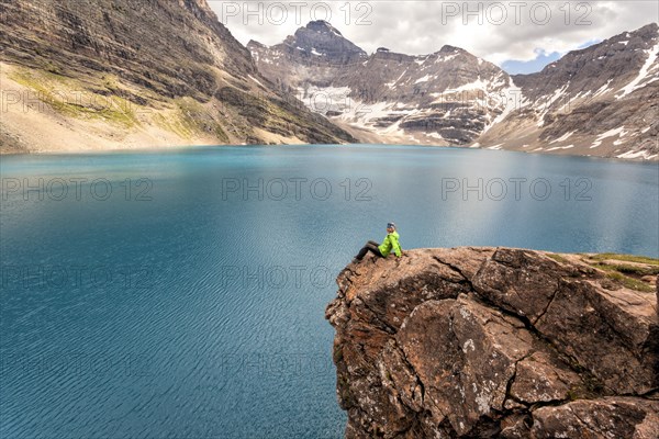 Hiker at Lake McArthur