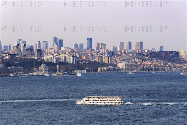 Districts Besiktas and Sisli with Dolmabahce Palace