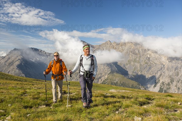 Hikers on Murter Pass 2545 m