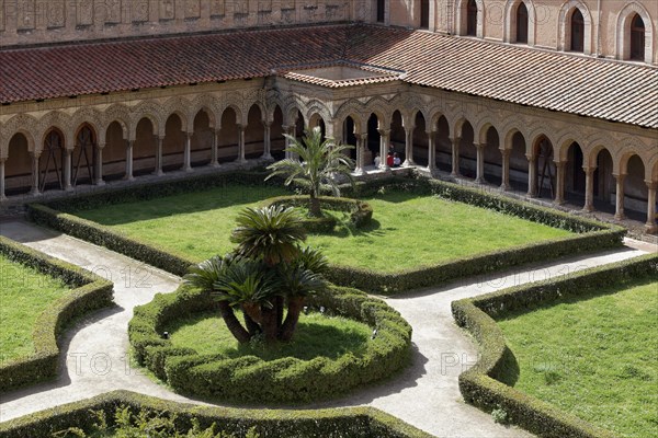 Cloister with a well house