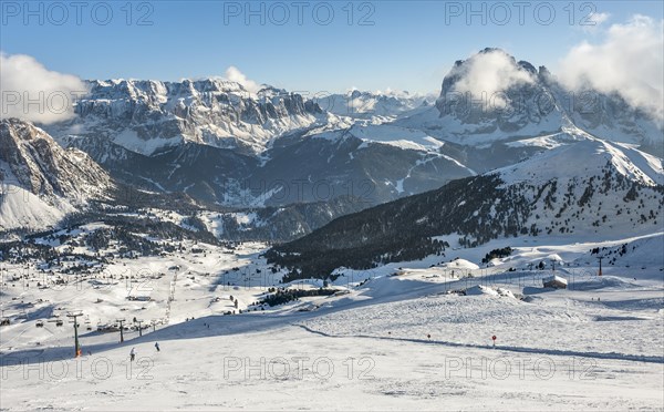 Ski resort on Seceda mountain