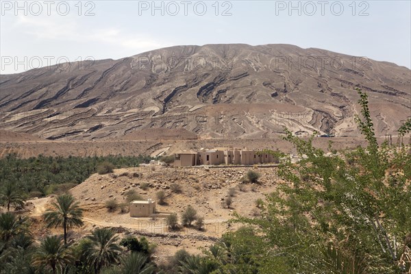 Hill with deep cuts from erosion