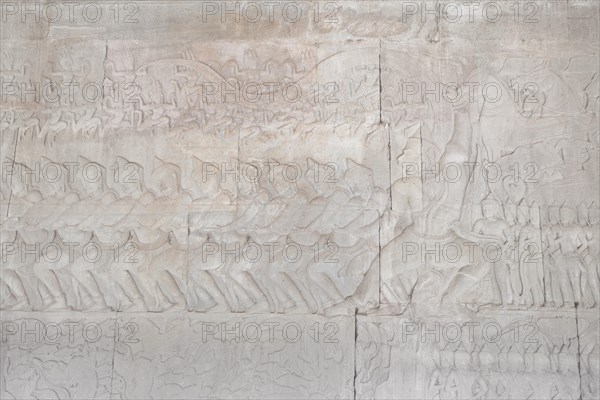 Bas-relief depicting The Churning of the Ocean of Milk