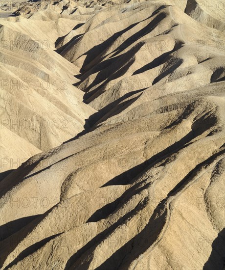 Eroded badlands in the Gower Gulch seen from Zabriskie Point