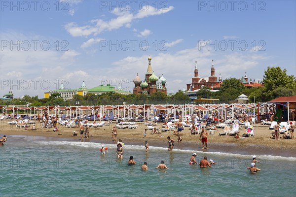 Beach with the Kremlin Palace Hotel