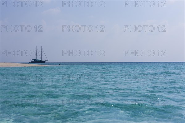 Sailing boat in a lagoon