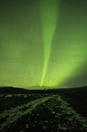 Aurora borealis over College Fjord