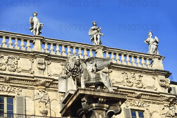 Renaissance column with the Lion of St. Mark