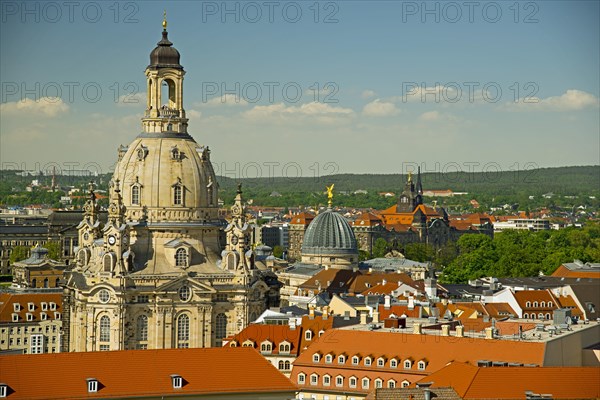 View of the town from Kreuzkirche Church to Frauenkirche Church