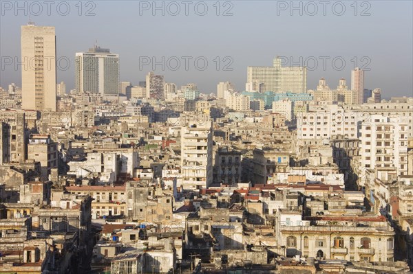 View of rundown buildings