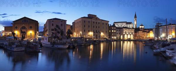 Harbor and old town with Cathedral of St. George