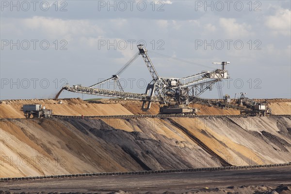 Open-cast lignite mining