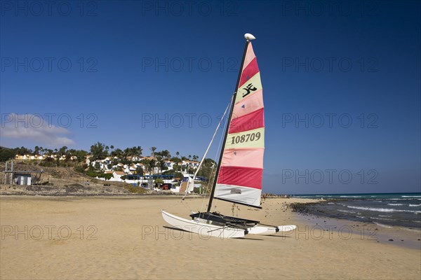 Surf catamaran on the beach at Morro Jable