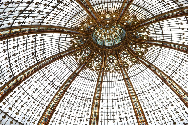 Detail of the dome of the Galeries Lafayette department store