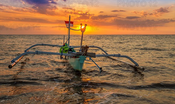 Fishing boat off Lovina Beach