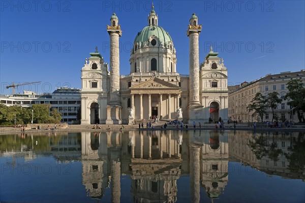 The baroque Karlskirche church