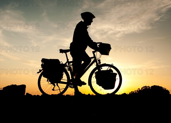 Cyclist during a bike tour