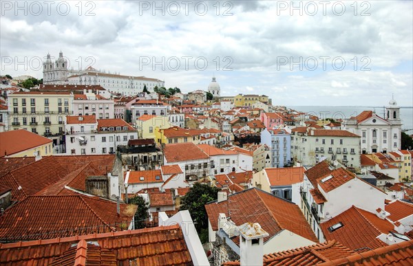 View from Jardim do Castelo de Sao Jorge across the Alfama district