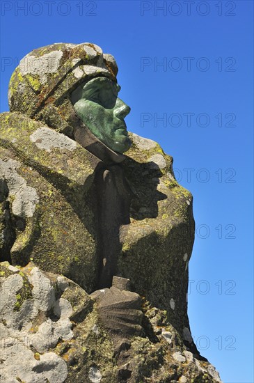 Monument to the aviation pioneer Eugene Renaux on the summit of the Puy de Dome volcano