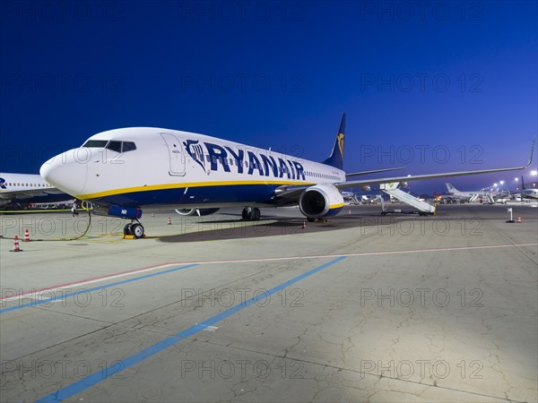 Boeing 737 airliner of the budget airline Ryanair on the runway