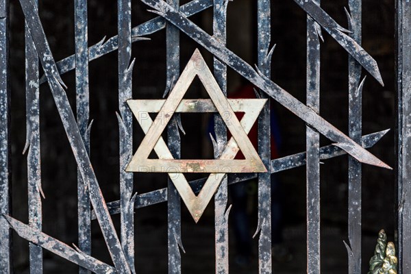 Star of David on the Jewish memorial